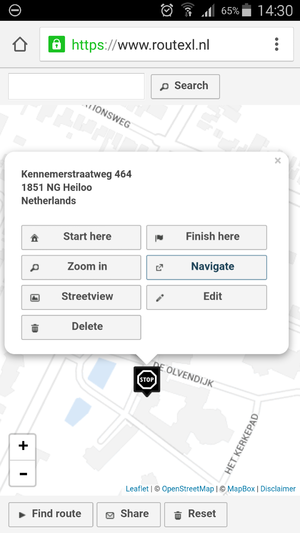 20151125 RouteXL location details on smartphone.png